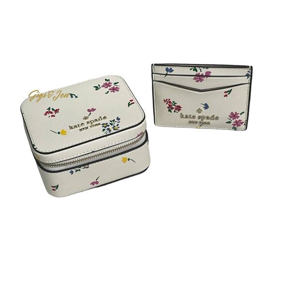 Kate Spade BUNDLE Garden Bouquet Jewelry Holder & card Holder New - Picture 7 of 9
